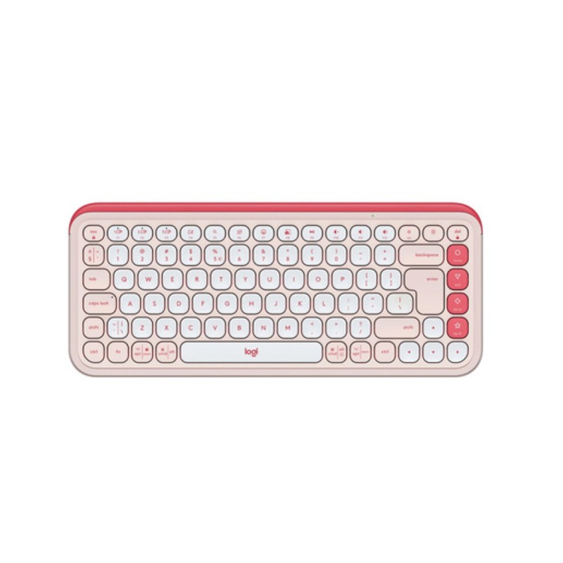Tipkovnica brezžična + Bluetooth Logitech Pop Icon Keys US international | SLO gravura roza (920-013073) LOGITECH Tipkovnica brezžična + Bluetooth Logitech Pop Icon Keys US international | SLO gravura roza (920-013073)