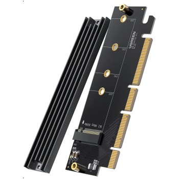 Adapter za vgradnjo SSD M.2 => PCI Express 4.0 x16 (NVMe SSD podpora M-key) Ugreen s hladilnikom - box (30715) Adapter za vgradnjo SSD M.2 => PCI Express 4.0 x16 (NVMe SSD podpora M-key) Ugreen s hladilnikom - box (30715)