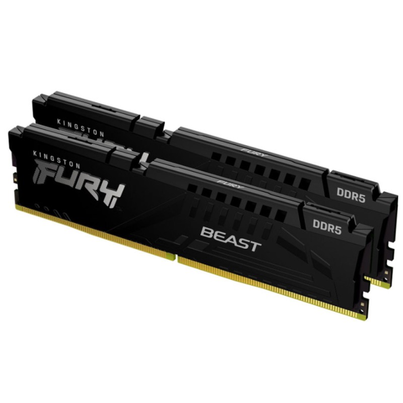 DDR5 32GB 6000MHz CL36 KIT (2x16GB) Kingston Fury Beast 1,35V črna (KF560C36BBE2K2-32) KINGSTON DDR5 32GB 6000MHz CL36 KIT (2x16GB) Kingston Fury Beast 1,35V črna (KF560C36BBE2K2-32)