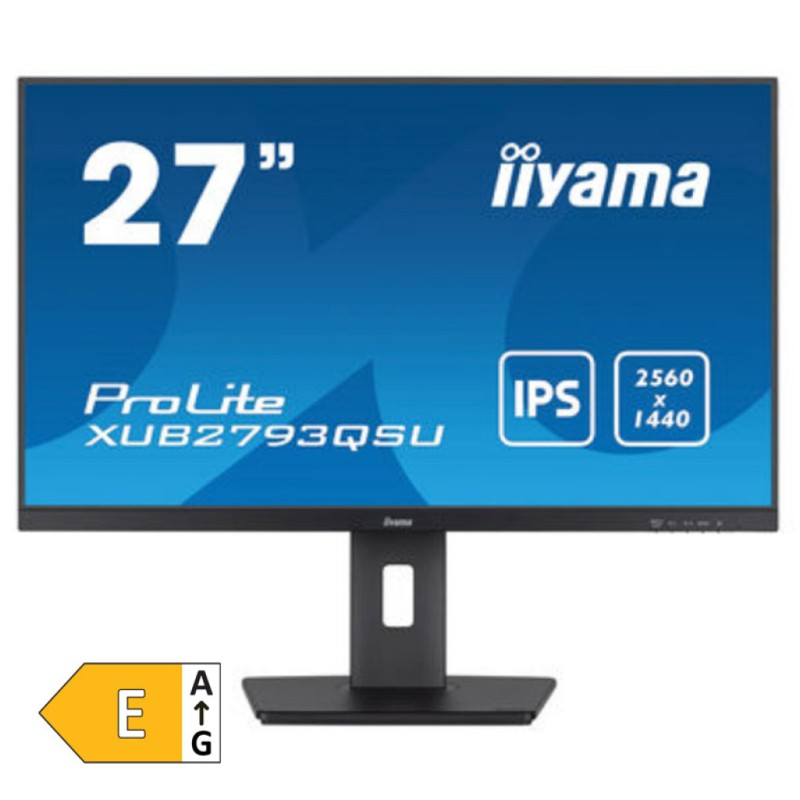Monitor Iiyama 68,6 cm (27,0) XUB2793QSU-B7 2560x1440 100Hz IPS 1ms HDMI DisplayPort 2xUSB3.2 Pivot Zvočniki sRGB96% AdaptiveSync ProLite Iiyama Monitor Iiyama 68,6 cm (27,0) XUB2793QSU-B7 2560x1440 100Hz IPS 1ms HDMI DisplayPort 2xUSB3.2 Pivot Zvočniki sRGB96% AdaptiveSync ProLite