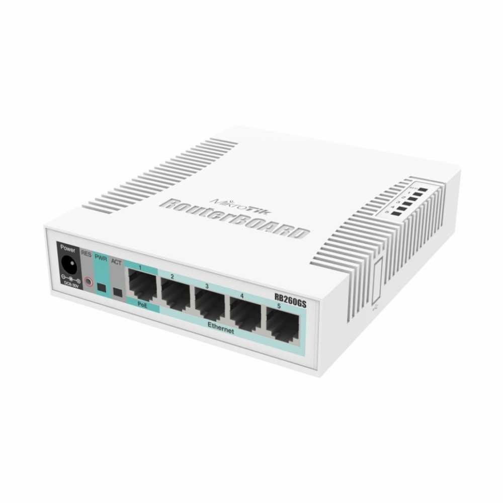 STIKALO 5-PORT Mikrotik 1xSFP RB260GS 100/1000 (CSS106-5G-1S)