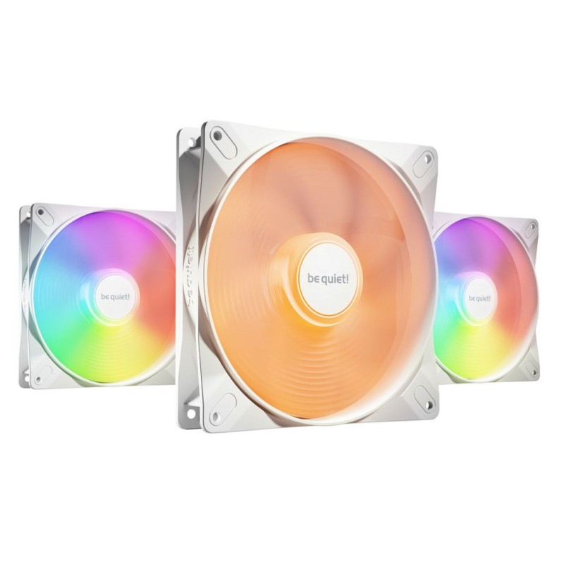 Ventilator be quiet! Light Wings LX 140mm bela RGB (3 pack)