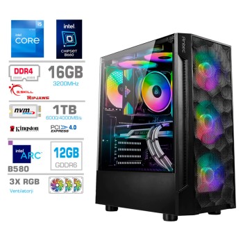 Računalnik MEGA TWR S7 i5-12600K/Intel Arc B580/16GB/1TB-4.0/750W/Brez OS RGB