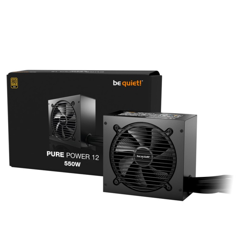 Napajalnik - 550W be quiet! Pure Power 12 80Plus Gold 92,8% ATX 3.1 Non modular 120mm črna (BP001EU) be quiet! Napajalnik - 550W be quiet! Pure Power 12 80Plus Gold 92,8% ATX 3.1 Non modular 120mm črna (BP001EU)