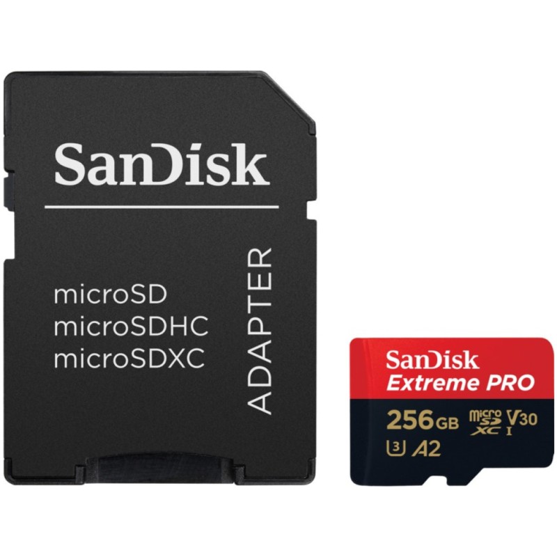 Spominska kartica SDXC 256GB Sandisk Extreme Pro 200MB/s/140MB/s U3 V30 UHS-I +adapter (SDSQXCD-256G-GN6MA) SANDISK Spominska kartica SDXC 256GB Sandisk Extreme Pro 200MB/s/140MB/s U3 V30 UHS-I +adapter (SDSQXCD-256G-GN6MA)