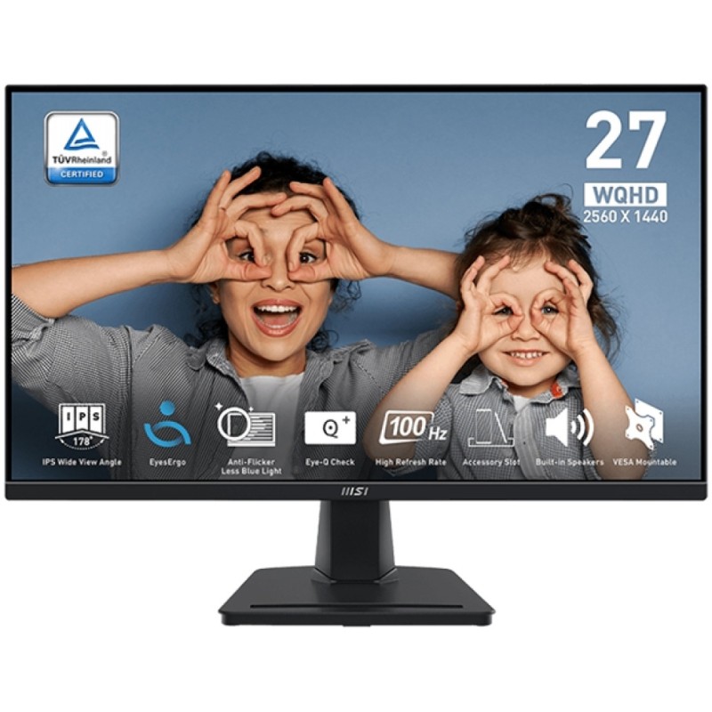 Monitor MSI 68,6 cm (27,0) MP275Q 2560x1440 100Hz IPS 1ms 2xHDMI DisplayPort Zvočniki  sRGB100% AdaptiveSync HDR PRO