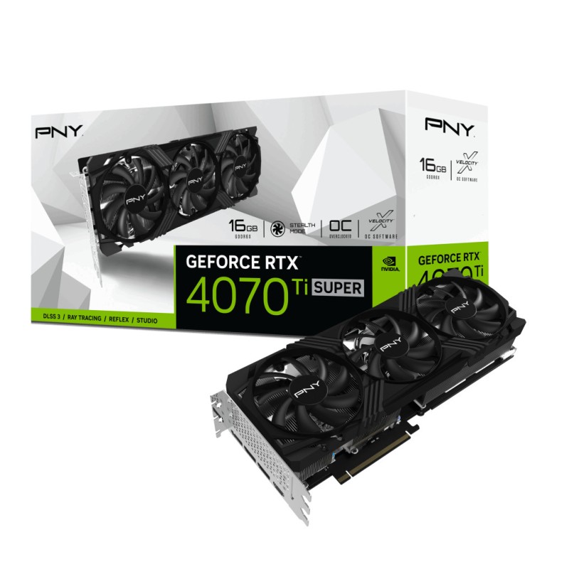 Grafična kartica nVidia RTX4070Ti Super PNY VERTO Overclocked Triple - 16GB GDDR6X (VCG4070TS16TFXPB1-O) PNY Grafična kartica nVidia RTX4070Ti Super PNY VERTO Overclocked Triple - 16GB GDDR6X (VCG4070TS16TFXPB1-O)