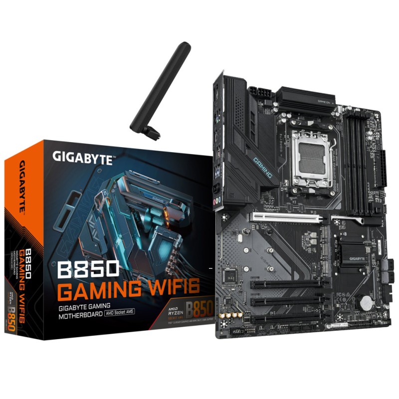 Osnovna plošča AM5 GigaByte B850 Gaming WiFi6 ATX 1xHDMI 2.1 1xDisplayPort 1.4 GIGABYTE Osnovna plošča AM5 GigaByte B850 Gaming WiFi6 ATX 1xHDMI 2.1 1xDisplayPort 1.4