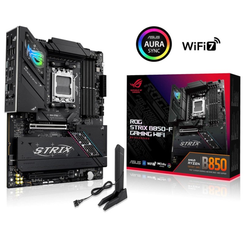 Osnovna plošča AM5 Asus ROG STRIX B850-F Gaming WiFi ATX 1xHDMI 1xDisplayPort ASUS Osnovna plošča AM5 Asus ROG STRIX B850-F Gaming WiFi ATX 1xHDMI 1xDisplayPort