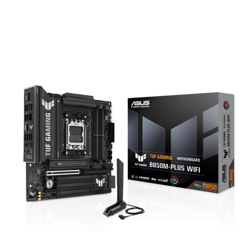 Osnovna plošča AM5 Asus TUF Gaming B850M-Plus WiFi microATX 1xHDMI 1xDisplayPort ASUS Osnovna plošča AM5 Asus TUF Gaming B850M-Plus WiFi microATX 1xHDMI 1xDisplayPort