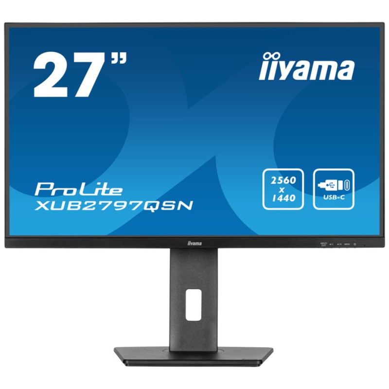 Monitor Iiyama 68,6 cm (27,0) XUB2797QSN-B2 2560x1440 100Hz IPS 1ms HDMI DisplayPort USB-C 65W DP-Out 4xUSB3.2 Pivot Zvočniki sRGB99% RJ45 ProLite Iiyama Monitor Iiyama 68,6 cm (27,0) XUB2797QSN-B2 2560x1440 100Hz IPS 1ms HDMI DisplayPort USB-C 65W DP-Out 4xUSB3.2 Pivot Zvočniki sRGB99% RJ45 ProLite