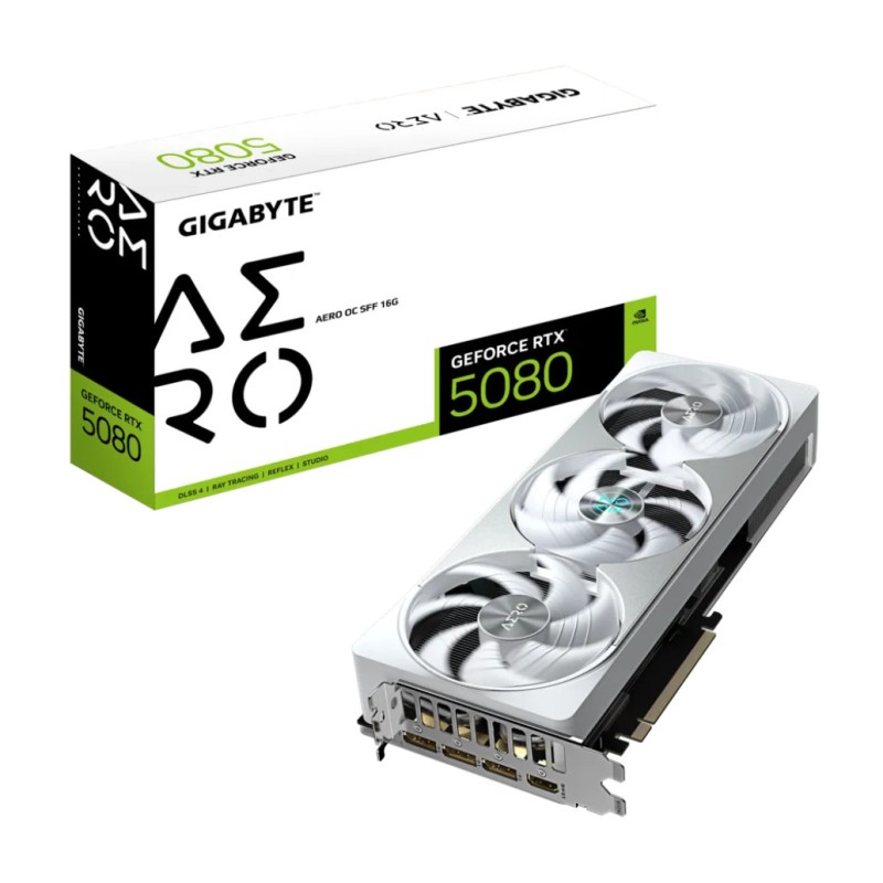 Grafična kartica nVidia RTX5080 GigaByte AERO OC SFF bela - 16GB GDDR7 (GV-N5080AERO OC-16GD) GIGABYTE Grafična kartica nVidia RTX5080 GigaByte AERO OC SFF bela - 16GB GDDR7 (GV-N5080AERO OC-16GD)