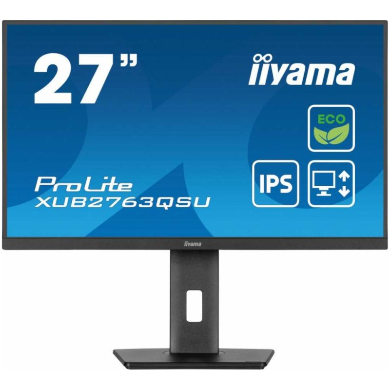 Monitor Iiyama 68,6 cm (27,0) XUB2763QSU-B1 2560x1440 100Hz IPS 2ms HDMI DisplayPort 2xUSB3.0 Pivot Zvočniki sRGB96% ProLite Iiyama Monitor Iiyama 68,6 cm (27,0) XUB2763QSU-B1 2560x1440 100Hz IPS 2ms HDMI DisplayPort 2xUSB3.0 Pivot Zvočniki sRGB96% ProLite