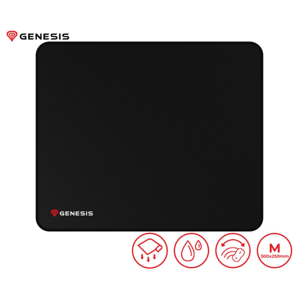 Podloga za miško Genesis mikrovlakna 300x250x2,5 CARBON M 500 LOGO vodoodporna črna ()