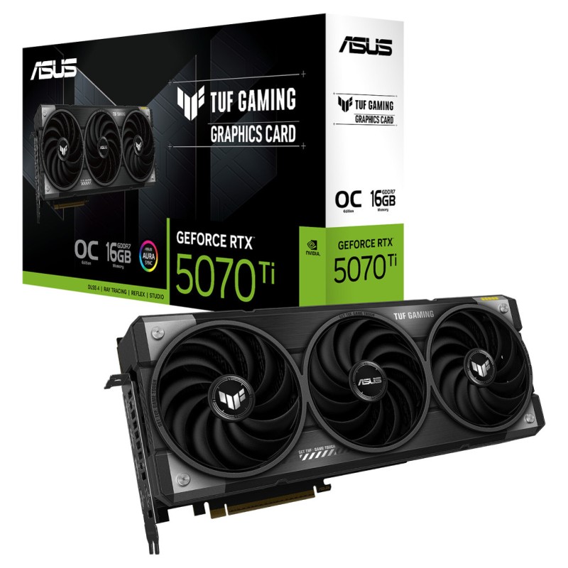 Grafična kartica nVidia RTX5070Ti Asus TUF Gaming OC - 16GB GDDR7 (90YV0MD0-M0NA00) ASUS Grafična kartica nVidia RTX5070Ti Asus TUF Gaming OC - 16GB GDDR7 (90YV0MD0-M0NA00)