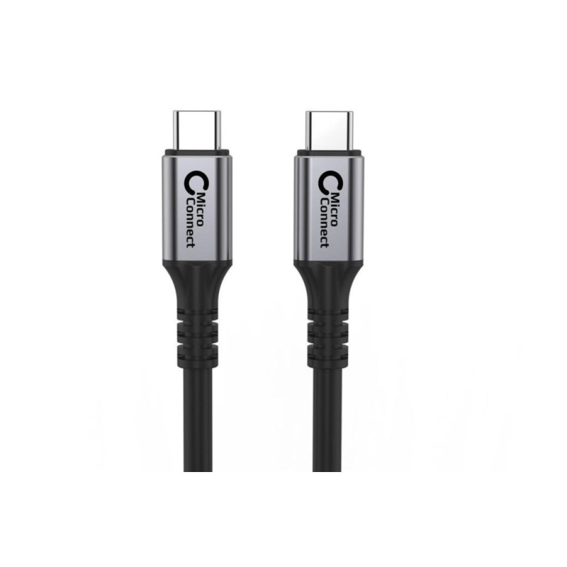 Kabel USB-C => USB-C 3,00m 20V/5A 100W USB 3.2 MicroConnect črn/siv (MC640523) MicroConnect Kabel USB-C => USB-C 3,00m 20V/5A 100W USB 3.2 MicroConnect črn/siv (MC640523)
