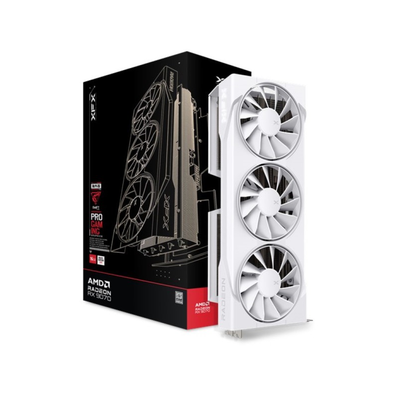 Grafična kartica AMD RX 9070 XFX Swift OC Triple fan bela - 16GB GDDR6 | 1xHDMI 2.1 3xDisplayport 2.1 (RX-97SWFB3W9) XFX Grafična kartica AMD RX 9070 XFX Swift OC Triple fan bela - 16GB GDDR6 | 1xHDMI 2.1 3xDisplayport 2.1 (RX-97SWFB3W9)