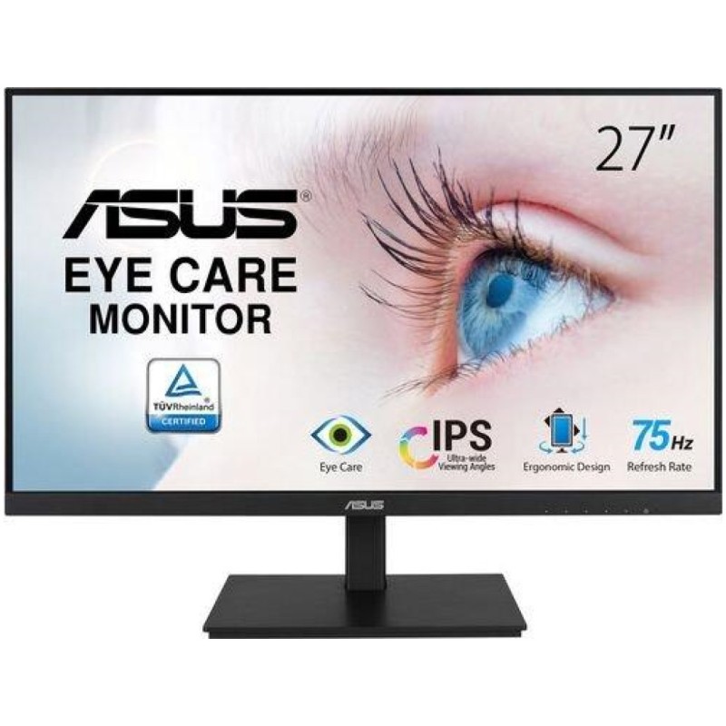 Monitor Asus 68,6 cm (27,0) VA27DQSB 1920x1080 75Hz IPS 5ms VGA HDMI DisplayPort 2xUSB2.0 Pivot AdaptiveSync ASUS Monitor Asus 68,6 cm (27,0) VA27DQSB 1920x1080 75Hz IPS 5ms VGA HDMI DisplayPort 2xUSB2.0 Pivot AdaptiveSync