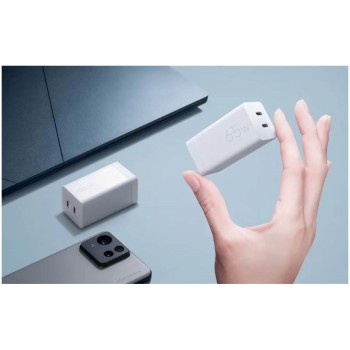 Hišni polnilec 100-240V => Asus 65W 2xUSB-C za mobilne telefone s priloženim kablom USB-C bel(AC65-05)