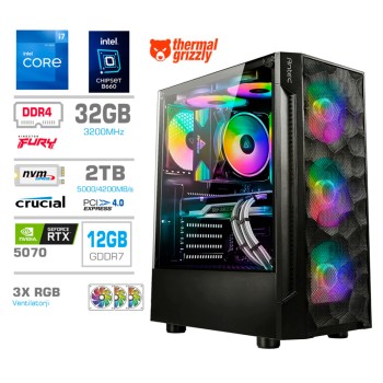 Računalnik MEGA TWR S7 i7-12700K/RTX5070/32GB/2TB-4.0/750W/Brez OS RGB