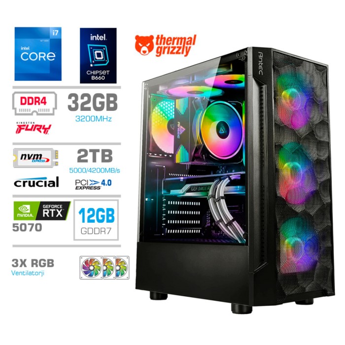 Računalnik MEGA TWR S7 i7-12700K/RTX5070/32GB/2TB-4.0/750W/Brez OS RGB Računalnik MEGA TWR S7 i7-12700K/RTX5070/32GB/2TB-4.0/750W/Brez OS RGB