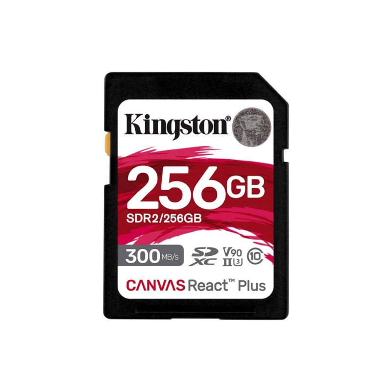 Spominska kartica SDXC 256GB Kingston Canvas REACT Plus 300MB/260MB/s U3 V90 UHS-II (SDR2/256GB) KINGSTON Spominska kartica SDXC 256GB Kingston Canvas REACT Plus 300MB/260MB/s U3 V90 UHS-II (SDR2/256GB)