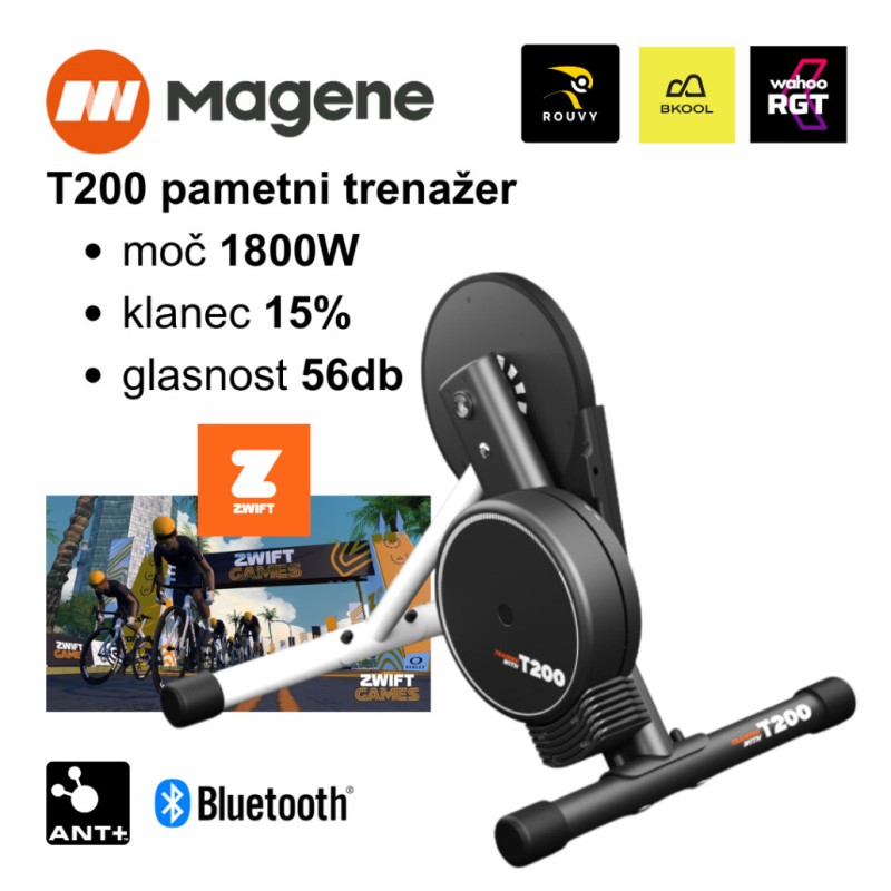 Magene T200 pametni trenažer 1800W klanec 15% glasnost 56dB Magene Magene T200 pametni trenažer 1800W klanec 15% glasnost 56dB