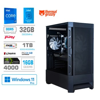 Računalnik MEGA MT WORKSTATION S8 i7-14700F/RTX4000/32GB-DDR5/1TB-4.0/750W/Win 11 PRO/črna