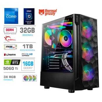 Računalnik MEGA TWR S7 i7-12700K/RTX5060Ti-16GB/32GB/1TB-4.0/750W/Brez OS RGB