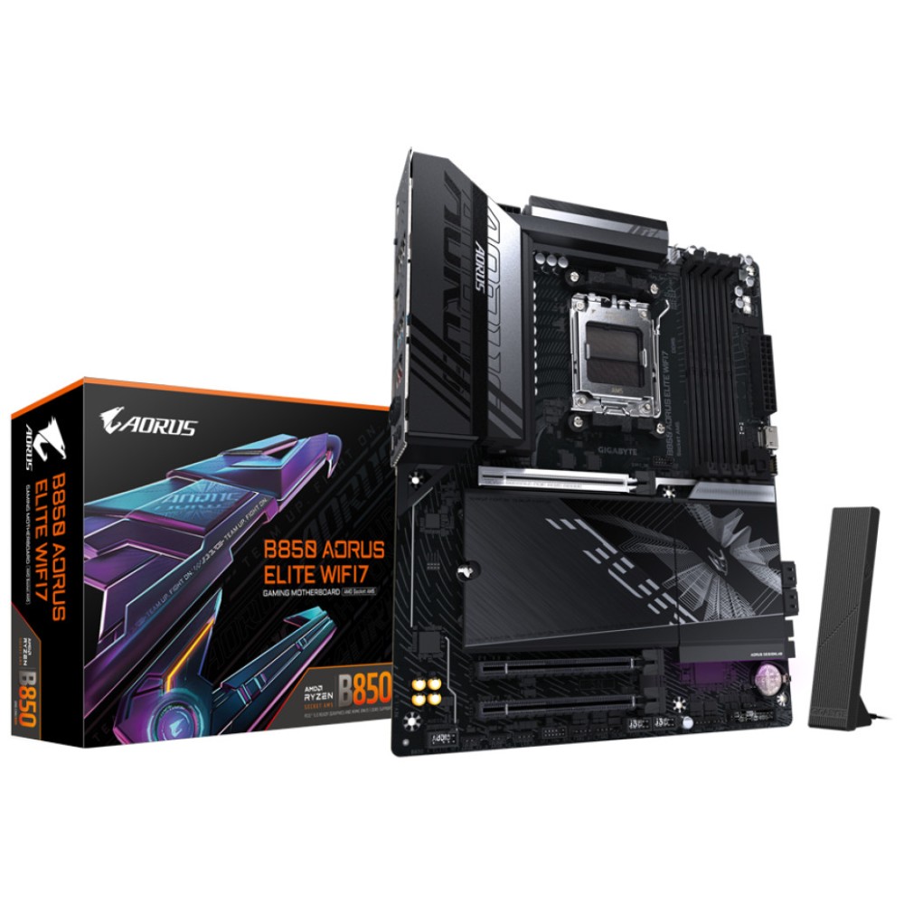 Osnovna plošča AM5 GigaByte B850 AORUS ELITE WiFi7 ATX 1xHDMI 1.4 1xDisplayPort 1.4 GIGABYTE Osnovna plošča AM5 GigaByte B850 AORUS ELITE WiFi7 ATX 1xHDMI 1.4 1xDisplayPort 1.4