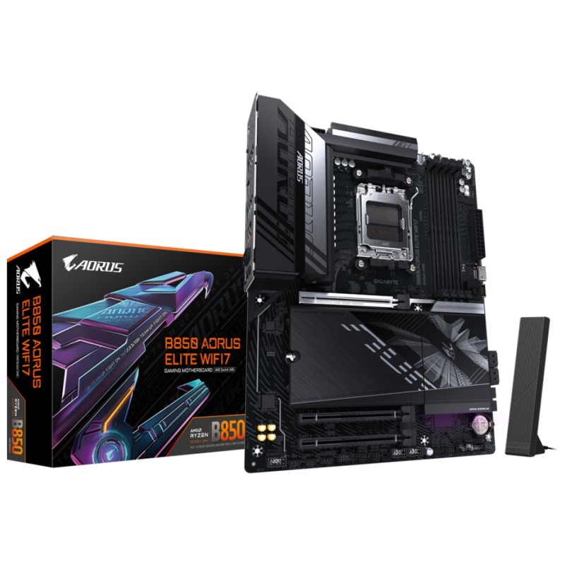 Osnovna plošča AM5 GigaByte B850 AORUS ELITE WiFi7 ATX 1xHDMI 1.4 1xDisplayPort 1.4 GIGABYTE Osnovna plošča AM5 GigaByte B850 AORUS ELITE WiFi7 ATX 1xHDMI 1.4 1xDisplayPort 1.4
