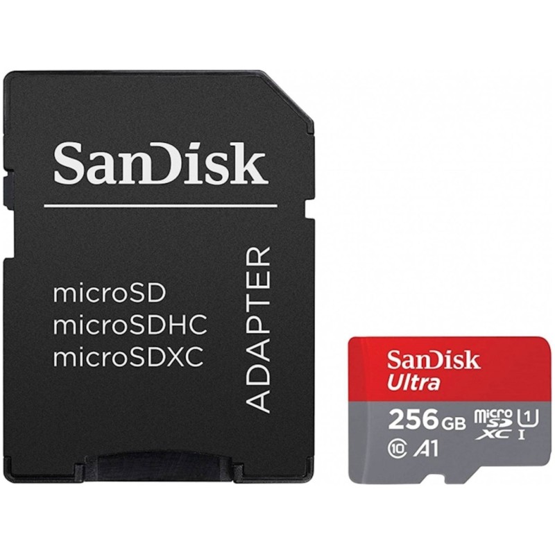Spominska kartica SDXC 256GB Sandisk Ultra 150MB/s/U1 V10 UHS-I +adapter (SDSQUAC-256G-GN6MA) SANDISK Spominska kartica SDXC 256GB Sandisk Ultra 150MB/s/U1 V10 UHS-I +adapter (SDSQUAC-256G-GN6MA)