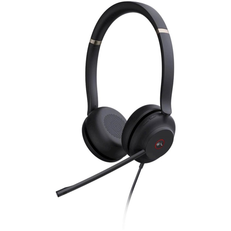 Slušalke žične Yealink naglavne z mikrofonom USB-C/USB-A UH37 črne (1308140)