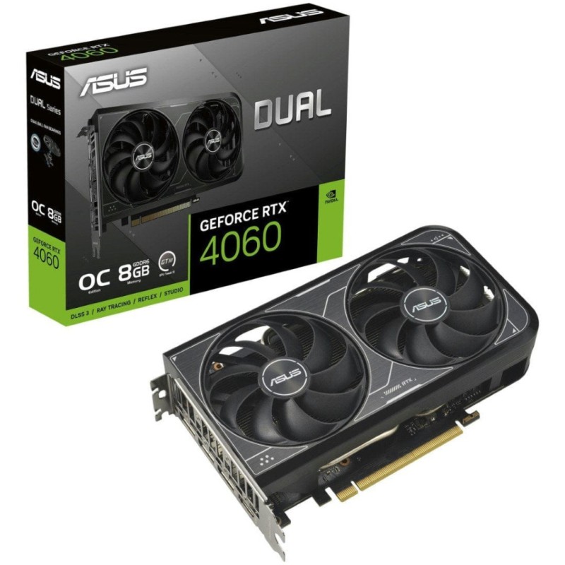 Grafična kartica nVidia RTX4060 Asus Dual - 8GB GDDR6 (90YV0JC4-M0NB00) ASUS Grafična kartica nVidia RTX4060 Asus Dual - 8GB GDDR6 (90YV0JC4-M0NB00)