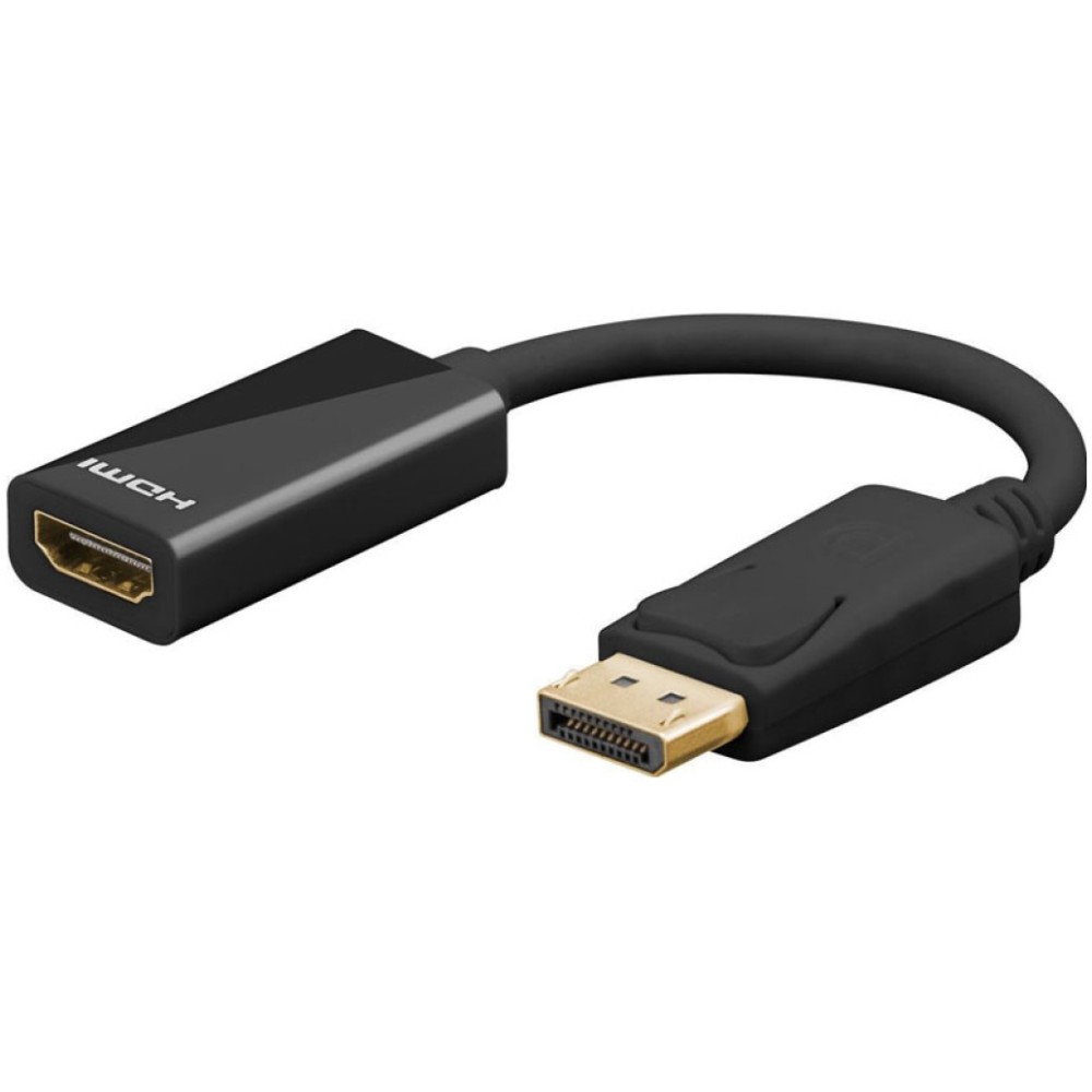 Adapter DisplayPort 1.2 (m) => HDMI (ž) 4K@60Hz 0,10m Goobay (67881) Goobay Adapter DisplayPort 1.2 (m) => HDMI (ž) 4K@60Hz 0,10m Goobay (67881)