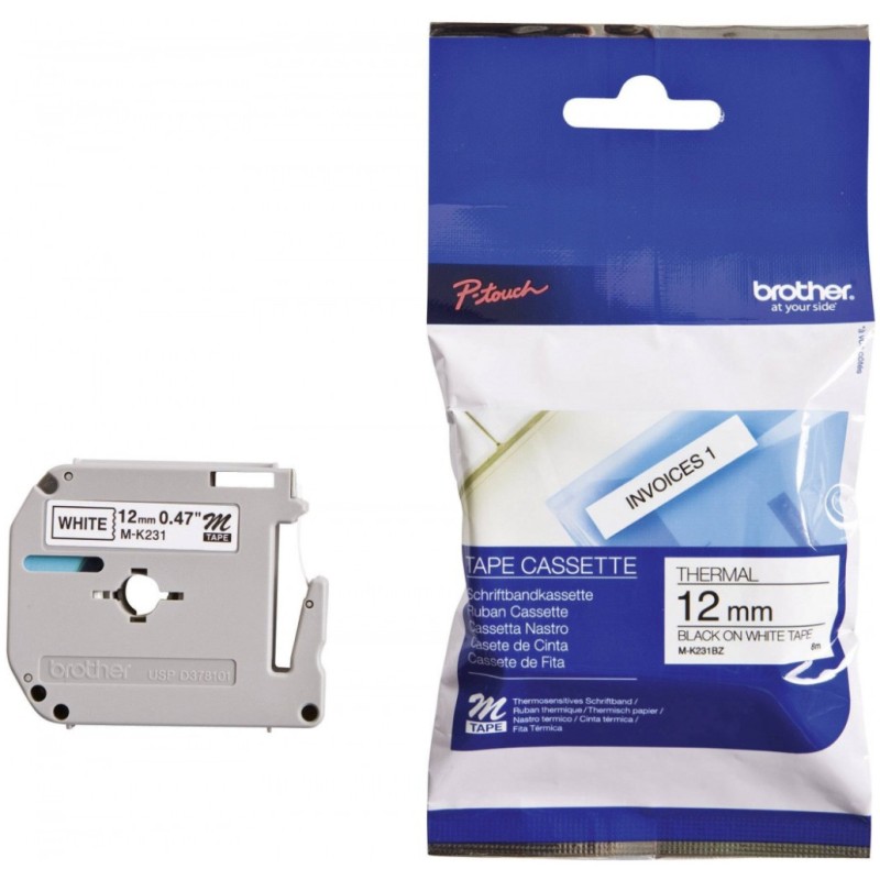 TRAK BROTHER BEL - ČRN 12mm (BRMK231) Brother TRAK BROTHER BEL - ČRN 12mm (BRMK231)