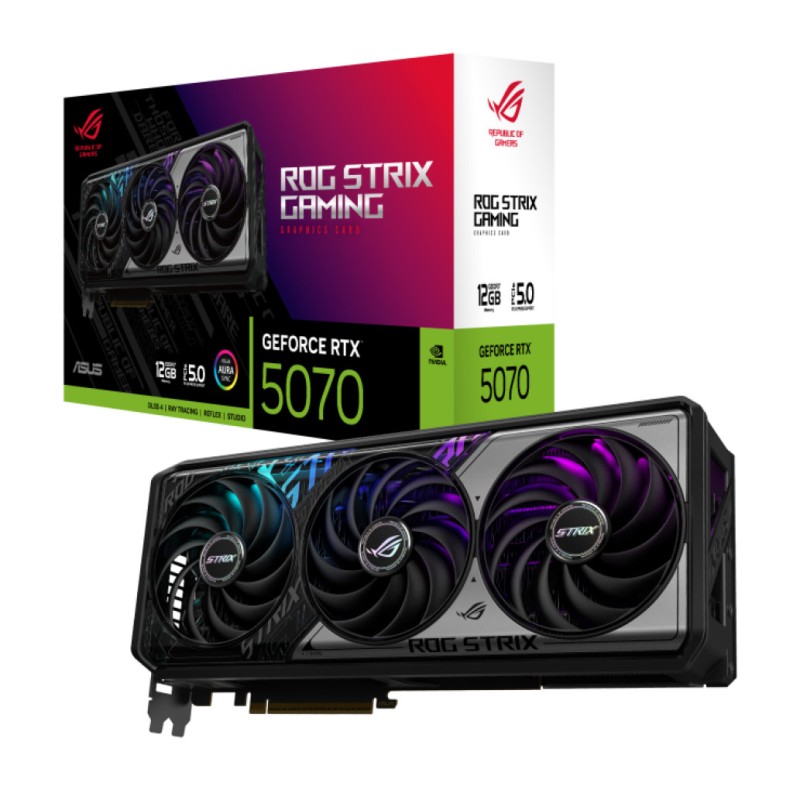 Grafična kartica nVidia RTX5070 Asus ROG Strix Gaming OC - 12GB GDDR7 (90YV0M80-M0NA00) ASUS Grafična kartica nVidia RTX5070 Asus ROG Strix Gaming OC - 12GB GDDR7 (90YV0M80-M0NA00)