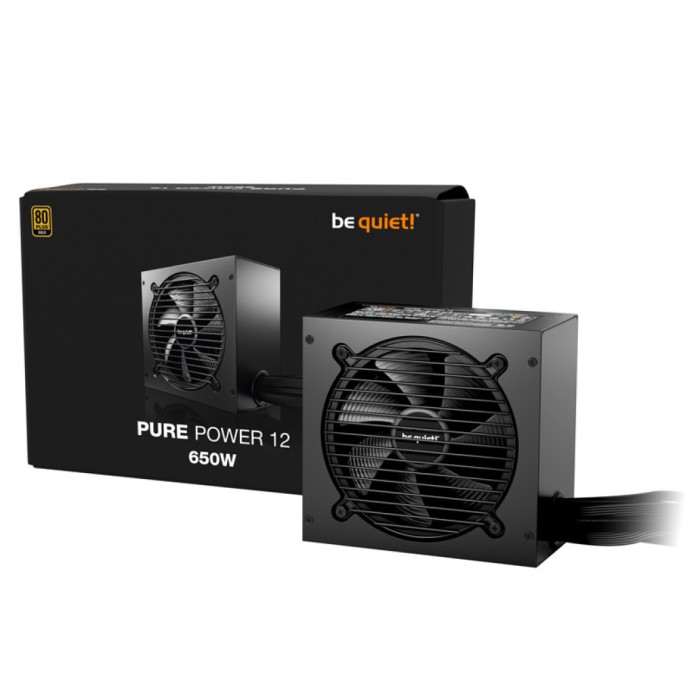 Napajalnik - 650W be quiet! Pure Power 12  80Plus Gold 92,7% ATX 3.1 (Gen5) Non modular 120mm črna (BP002EU)