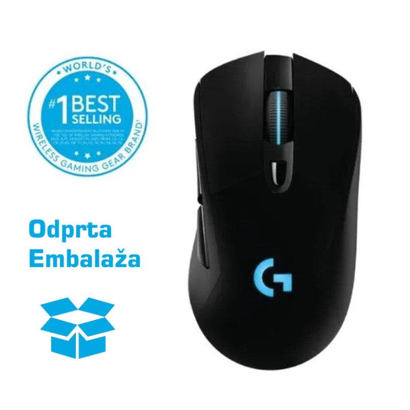 Miš Logitech brezžična G703 Hero LightSpeed optična gaming 6 gumbov 25600DPI črna - odprta embalaža (910-005640-OE) LOGITECH Miš Logitech brezžična G703 Hero LightSpeed optična gaming 6 gumbov 25600DPI črna - odprta embalaža (910-005640-OE)