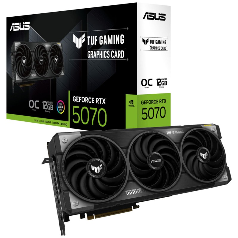 Grafična kartica nVidia RTX5070 Asus TUF OC Edition - 12GB GDDR7 (90YV0LZ0-M0NA00) ASUS Grafična kartica nVidia RTX5070 Asus TUF OC Edition - 12GB GDDR7 (90YV0LZ0-M0NA00)