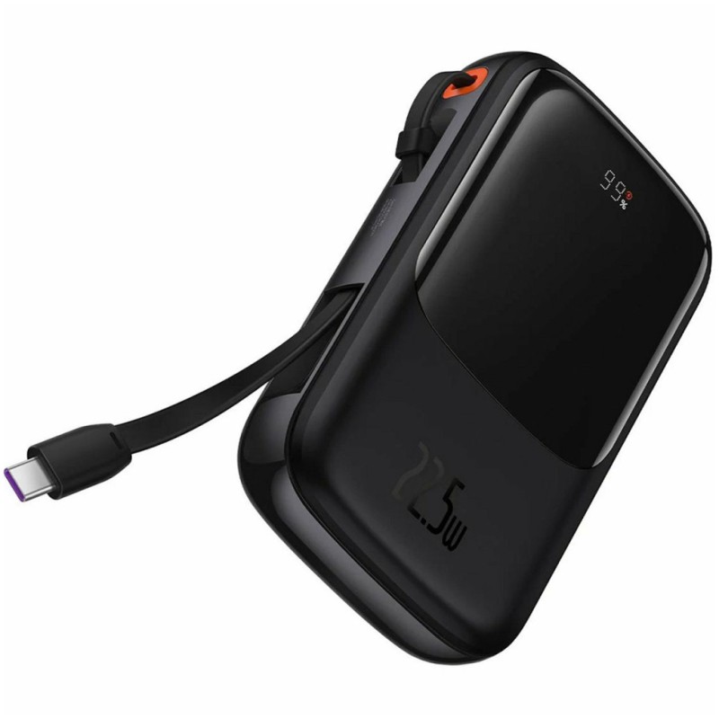 Prenosna baterija Baseus Qpow Pro+ digitalni zaslon 10.000mAh 22,5W 1xUSB-A 1xUSB-C 1xiP črna (420114) Baseus Prenosna baterija Baseus Qpow Pro+ digitalni zaslon 10.000mAh 22,5W 1xUSB-A 1xUSB-C 1xiP črna (420114)