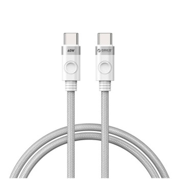 Kabel USB-C => USB-C 1,00m 20V/3A 60W Orico (CDX-60CC-WH-BP-IP) Kabel USB-C => USB-C 1,00m 20V/3A 60W Orico (CDX-60CC-WH-BP-IP)