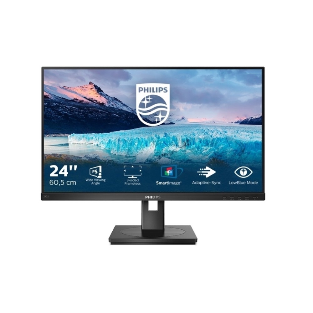 Monitor Philips 60,5 cm (23,8) 242S1AE 1920x1080 75Hz IPS 4ms VGA DVI HDMI DisplayPort Pivot Zvočniki 3H sRGB107% S-Line PHILIPS Monitor Philips 60,5 cm (23,8) 242S1AE 1920x1080 75Hz IPS 4ms VGA DVI HDMI DisplayPort Pivot Zvočniki 3H sRGB107% S-Line