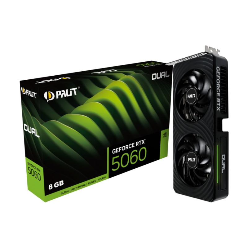 Grafična kartica nVidia RTX5060 Palit Dual - 8GB GDDR7 (NE75060019P1-GB2063D) Palit Grafična kartica nVidia RTX5060 Palit Dual - 8GB GDDR7 (NE75060019P1-GB2063D)