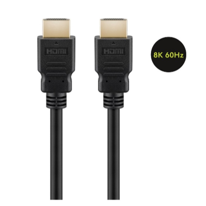 KABEL HDMI/HDMI M/M  0,5m Goobay pozlačeni kontakti V2,1 8K@60Hz 4K@120Hz ethernet (41081)