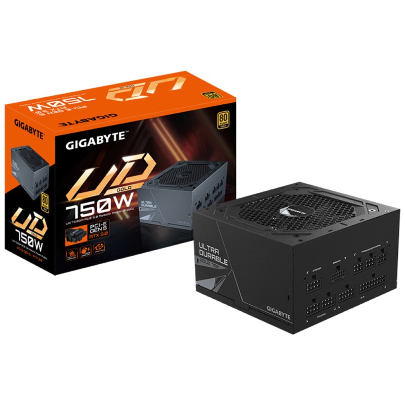 Napajalnik - 750W GigaByte UD750GM PG5 Gold 80Plus Gold 90% ATX 3.0 Modular 120mm črna (GP-UD750GM PG5)