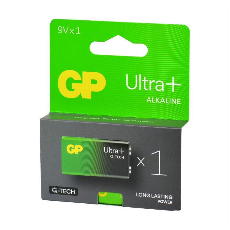 Baterijski vložek Alkalni 9V 6LR61 GP Ultra+
