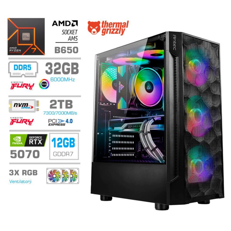 Računalnik MEGA TWR S7 R7-7700/RTX5070/32GB-DDR5/2TB-4.0/750W/Brez OS RGB MEGA Računalnik MEGA TWR S7 R7-7700/RTX5070/32GB-DDR5/2TB-4.0/750W/Brez OS RGB