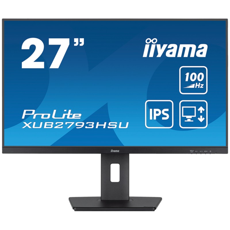 Monitor Iiyama 68,6 cm (27,0) XUB2793HSU-B7 1920x1080 100Hz IPS 1ms HDMI DisplayPort 2xUSB2.0 Pivot Zvočniki sRGB96% AdaptiveSync ProLite Iiyama Monitor Iiyama 68,6 cm (27,0) XUB2793HSU-B7 1920x1080 100Hz IPS 1ms HDMI DisplayPort 2xUSB2.0 Pivot Zvočniki sRGB96% AdaptiveSync ProLite