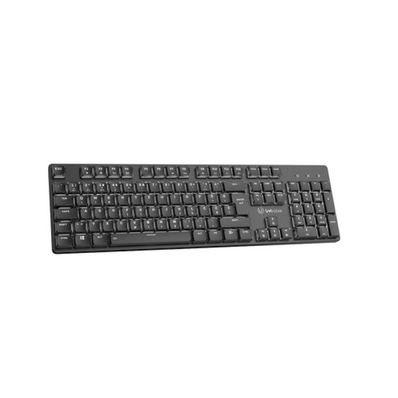 Tipkovnica brezžična + Bluetooth USB-C UVI Leaf Wireless SLO | Slovenski nabor znakov črna (UVILEAFWLESS) UVI Tipkovnica brezžična + Bluetooth USB-C UVI Leaf Wireless SLO | Slovenski nabor znakov črna (UVILEAFWLESS)